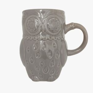 OWL MUG SHAPED COFFEE Gourmet Expressions Gray Cup